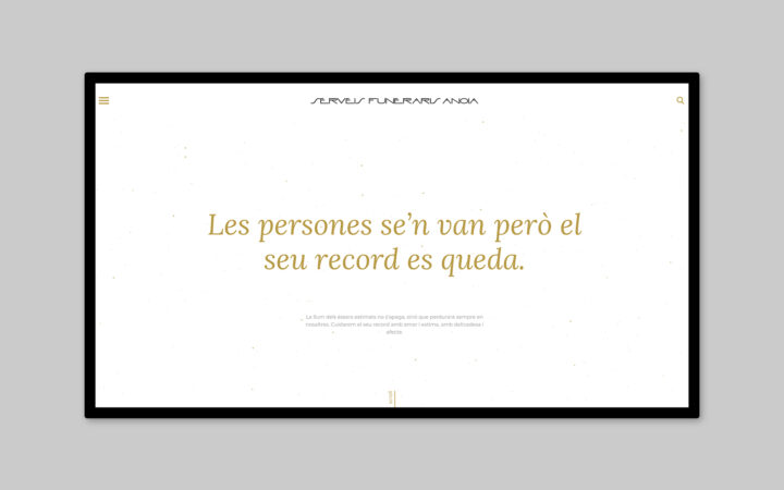 Diseño home Funeraria Anoia